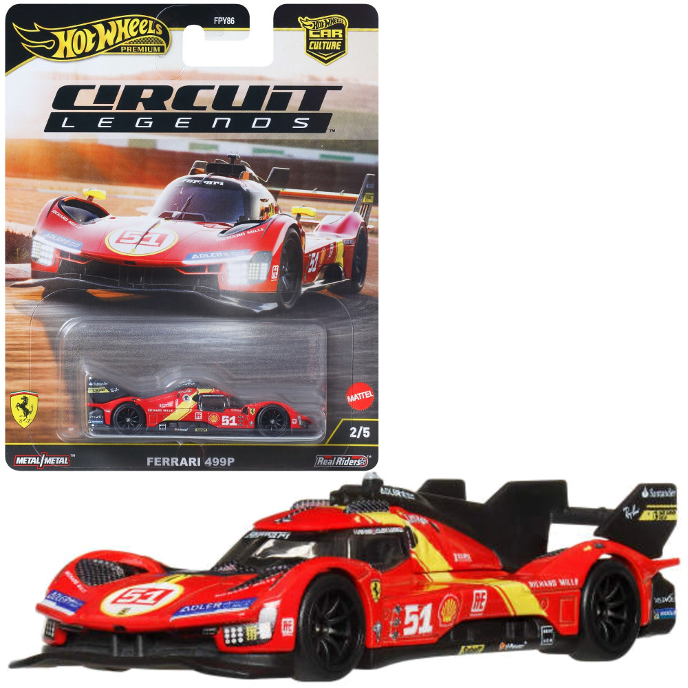 Машинка Hot Wheels Ferrari 499P (2025 Car Culture - Circuit